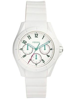 Horlogeband (Band + Kastcombinatie) Fossil ES4064 Silicoon Wit 18mm