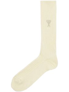 AMI Paris chaussettes à logo brodé - Tons neutres