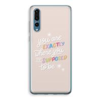 Right Place: Huawei P20 Pro Transparant Hoesje Right Place: Huawei P20 Pro Transparant Hoesje