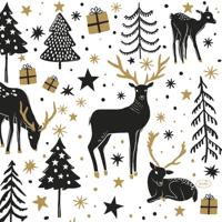 Duni servetten magic winter 33x33 cm