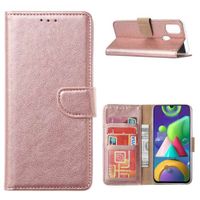 Galaxy A41 Flip Cover Rosékleurig met Pasjeshouder