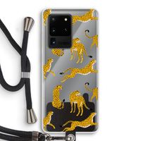 Luipaard: Samsung Galaxy S20 Ultra Transparant Hoesje met koord