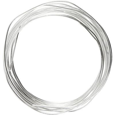 Creativ Company Verzilverd draad, dikte 1,2 mm, verzilverd, 3 m/ 1 rol