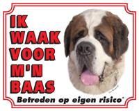 Sint Bernard Waakbord - Ik waak voor mijn baas Sint Bernard Waakbord - Ik waak voor mijn baas