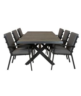 Qopps tuintafel Bilby met Izard stapelbare tuinstoel