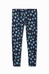 Lange legging met bloemen - BLUE - L