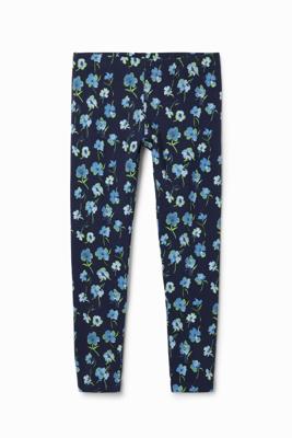 Lange legging met bloemen - BLUE - L