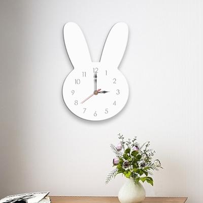 Konijn patroon creatieve woonkamer decoratieve Wandklok (wit)