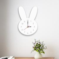 Konijn patroon creatieve woonkamer decoratieve Wandklok (wit)
