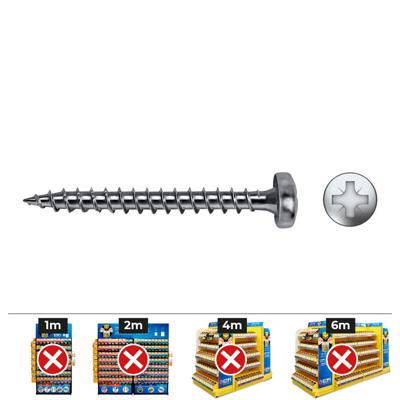 Schroefdoos CELO VLOX B Verzinken Ø 4,5 x 30 mm Volledige draad (500 Stuks)