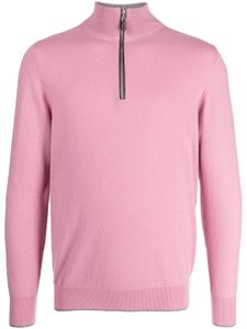 N.Peal pull Carnaby à col zippé - Rose