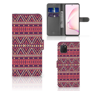 Samsung Note 10 Lite Telefoon Hoesje Aztec Paars