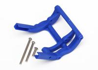 Traxxas - Wheelie bar mount (1)/ hardware (blue), TRX-3677X (TRX-3677X)