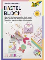 Creatief blok, 27 vellen SWEET GLITTER EVERYWHERE FOLIA meerkleurig