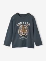 Jongensshirt met grappig dierenmotief petrolblauw Jongensshirt met grappig dierenmotief petrolblauw