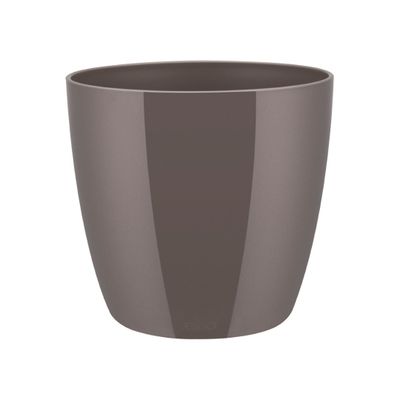 Bloempot Brussels diamond rond 25 cm oyster pearl - Elho