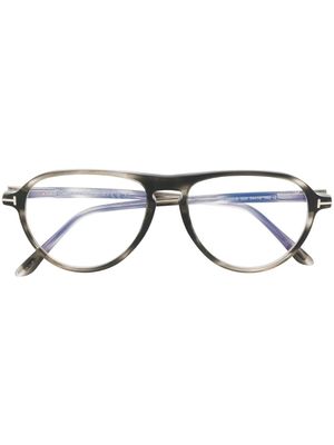 TOM FORD Eyewear lunettes de vue à monture pilote - Gris