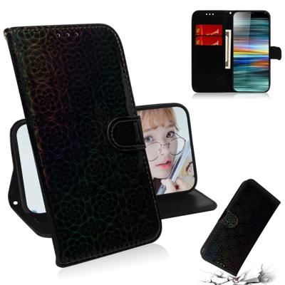 Voor Sony Xperia 10 effen kleur kleurrijke magnetische Buckle horizontale Flip PU lederen draagtas met houder & kaartsleuven & portemonnee & Lanyard (