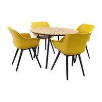 Hartman Sophie Studio Yellow/Dave teak 110 cm. tuinset - 5-delig - thumbnail