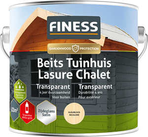 finess beits tuinhuis transparant zijdeglans kleurloos 2.5 ltr