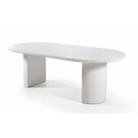 Giga Living - Eettafel Off White Ovaal 230cm - Beton Ciré Tafel - thumbnail