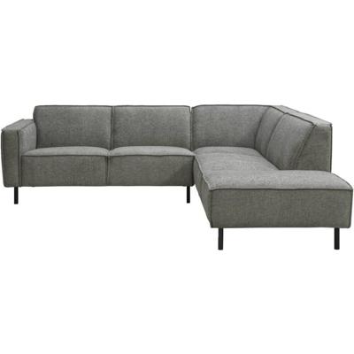 Leen Bakker - Hoekbank Madison Rechts - Maggy - Stof - Grijs - 230x258x77 Cm