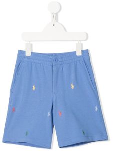 POLO RALPH LAUREN KIDS short de sport Prepster à logo brodé - Bleu