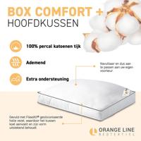 Boxkussen Percale Katoen Comfort Plus Default Anti Allergie & Anti Huisstofmijt & Rug Slaper & Zij Slaper Orange Line - Dekbed-Discounter.nl