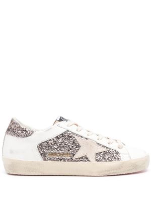 Golden Goose baskets Super-Star à paillettes - Blanc