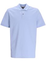 BOSS polo en coton à logo brodé - Bleu