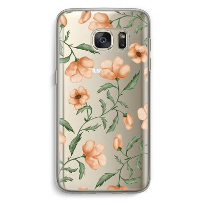 Peachy flowers: Samsung Galaxy S7 Transparant Hoesje