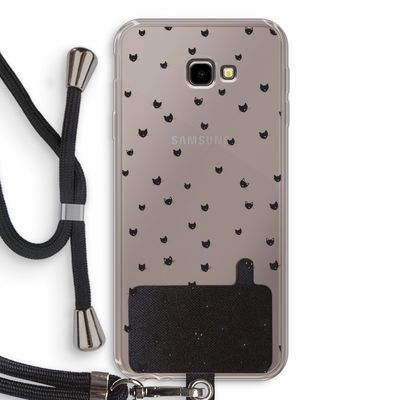 Kleine kattenkopjes: Samsung Galaxy J4 Plus Transparant Hoesje met koord