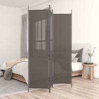 Kamerscherm met 3 panelen 150x200 cm stof antracietkleurig