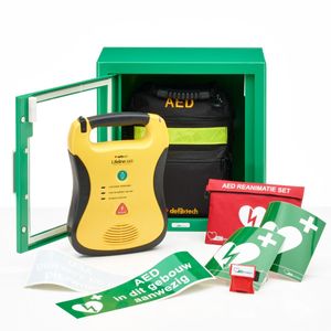 Defibtech Lifeline AED + binnenkast + tas-Halfautomaat-Groen