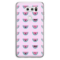 Smiley watermeloenprint: LG V30 Transparant Hoesje