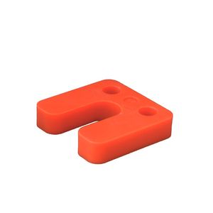 Drukplaat met sleuf oranje 15 70x70 KS