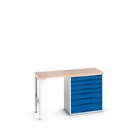 Bott Verso Werkbank | 7 Lades | 1 Deur | Breedte 1500mm | Multiplex | RAL 5010 - 16921904.11