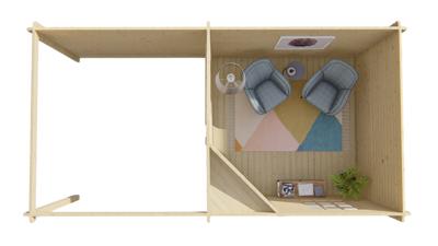 Blokhut - Tuinhuis Jutta | 44 mm | onbehandeld