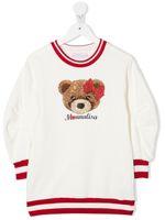 Monnalisa pull Teddy Bear à ornements strassés - Tons neutres - thumbnail