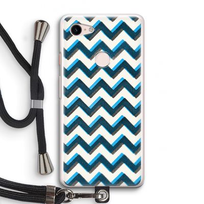 Onderbroken lijn: Pixel 3 Transparant Hoesje met koord