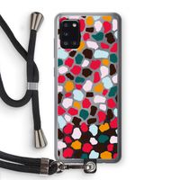 Colored Giraffe: Samsung Galaxy A31 Transparant Hoesje met koord