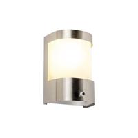 QAZQA Buiten wandlamp RVS schemersensor - Mira