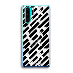 Zwarte vegen: Huawei P30 Pro Transparant Hoesje