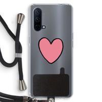 Hartje: OnePlus Nord CE 5G Transparant Hoesje met koord