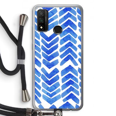 Blauwe pijlen: Huawei P Smart (2020) Transparant Hoesje met koord