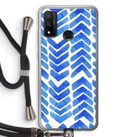 Blauwe pijlen: Huawei P Smart (2020) Transparant Hoesje met koord