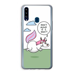 Unicorn: Samsung Galaxy A20s Transparant Hoesje
