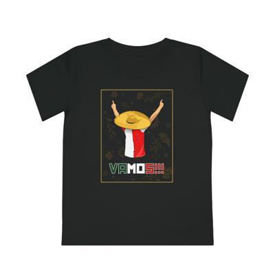 T-shirt regular zwart - kids - VAMOS!!! - logo voor groot