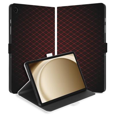 Samsung Galaxy Tab A11 Plus | Book Case | Hoesje met Standaard Geruit Rood Samsung Galaxy Tab A11 Plus | Book Case | Hoesje met Standaard Geruit Rood