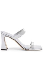 Giuseppe Zanotti mules Flaminia 85 mm à double bride - Argent